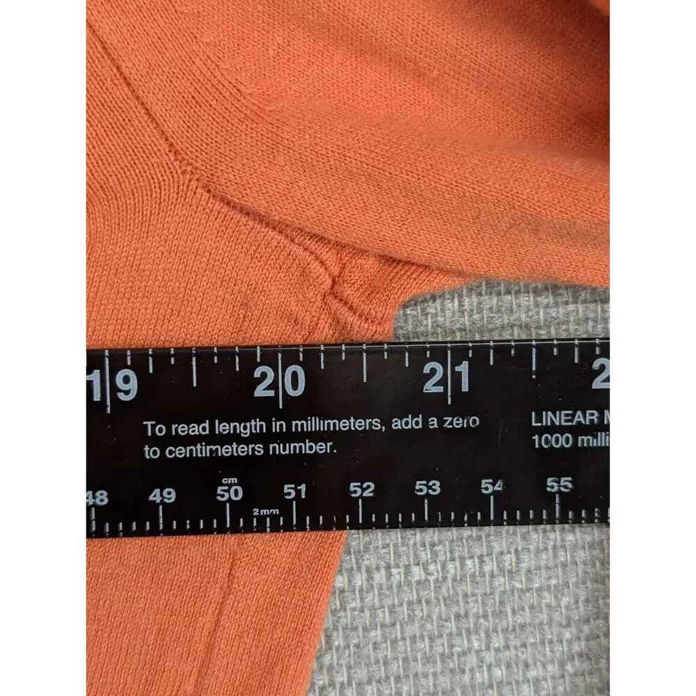 Banana Republic VNeck Sweater Size Medium Orange Cashmere Cotton Silk Blend